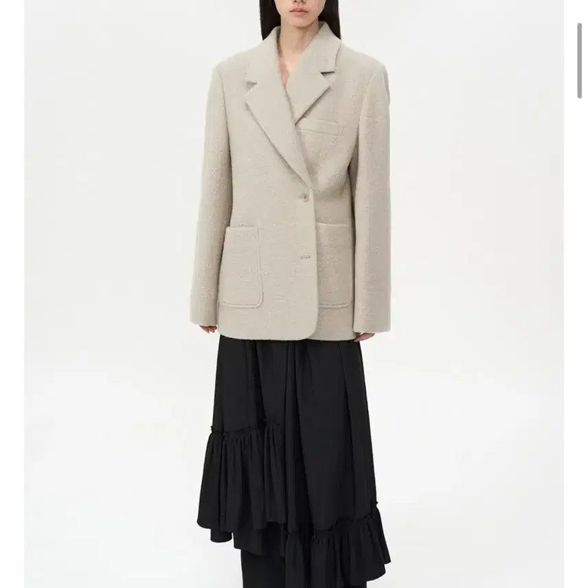 [BUNJANG] In Silence Woman Boucle Two-Way Jacket Beige / 인사일런스우먼 부클 투웨이 자켓 베이지