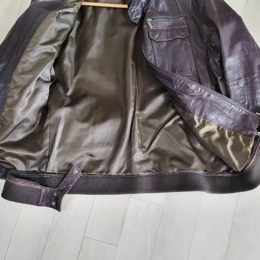 [BUNJANG] ZIOZIA Brown Leather Jacket / ZIOZIA 갈색 가죽 자켓100~105