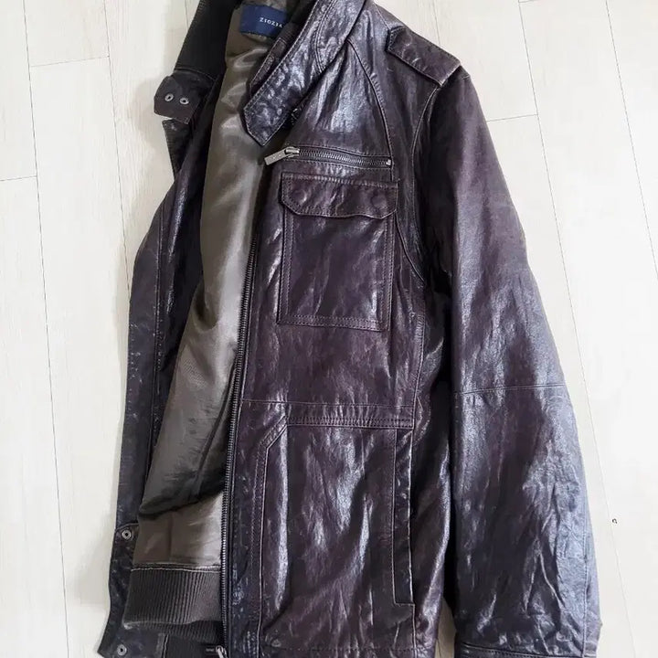 [BUNJANG] ZIOZIA Brown Leather Jacket / ZIOZIA 갈색 가죽 자켓100~105