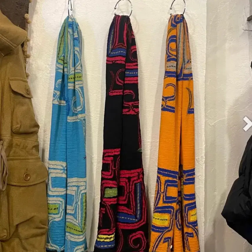 [BUNJANG] Kapital Wool Pap Ainui Happy Muffler Orange / KAPITAL 캐피탈 울 팝 아이누 해피 머플러 오렌지