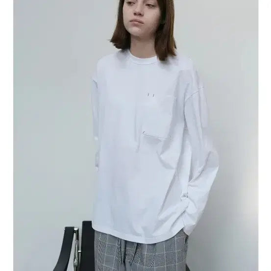 [BUNJANG] Holy Son White Long Sleeve T-shirt / 미착용 홀리선 화이트 티셔츠