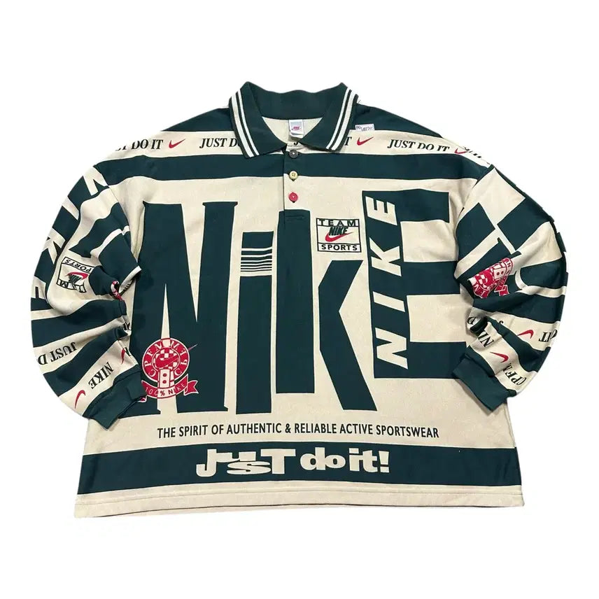 [BUNJANG] Nike CPFM Asia Natural Long Sleeve Shirt / (바배) 나이키 X CPFM 폴로 아시아 내츄럴 롱슬리브