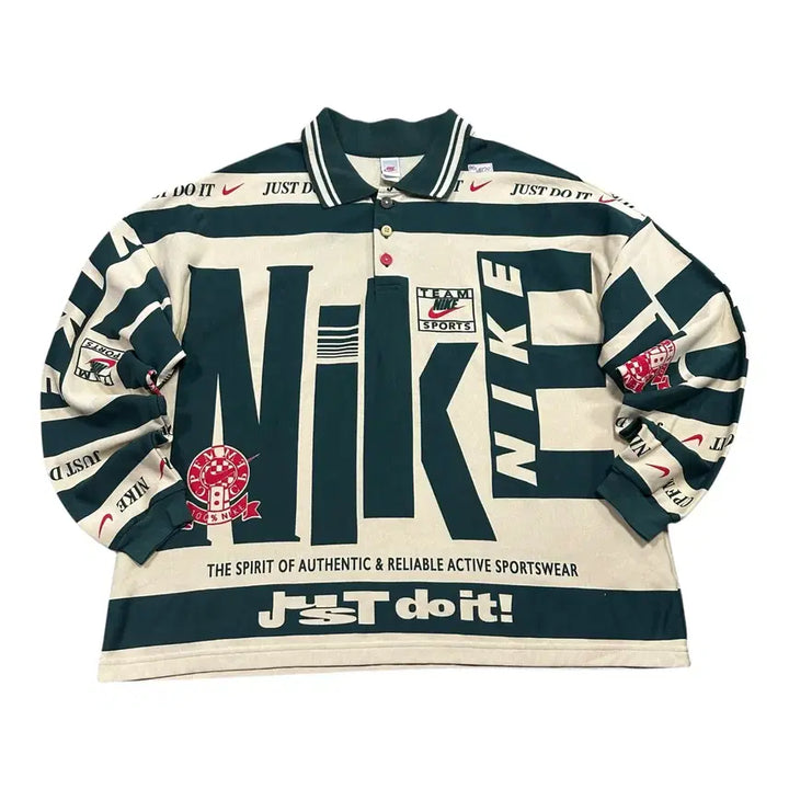 [BUNJANG] Nike CPFM Asia Natural Long Sleeve Shirt / (바배) 나이키 X CPFM 폴로 아시아 내츄럴 롱슬리브