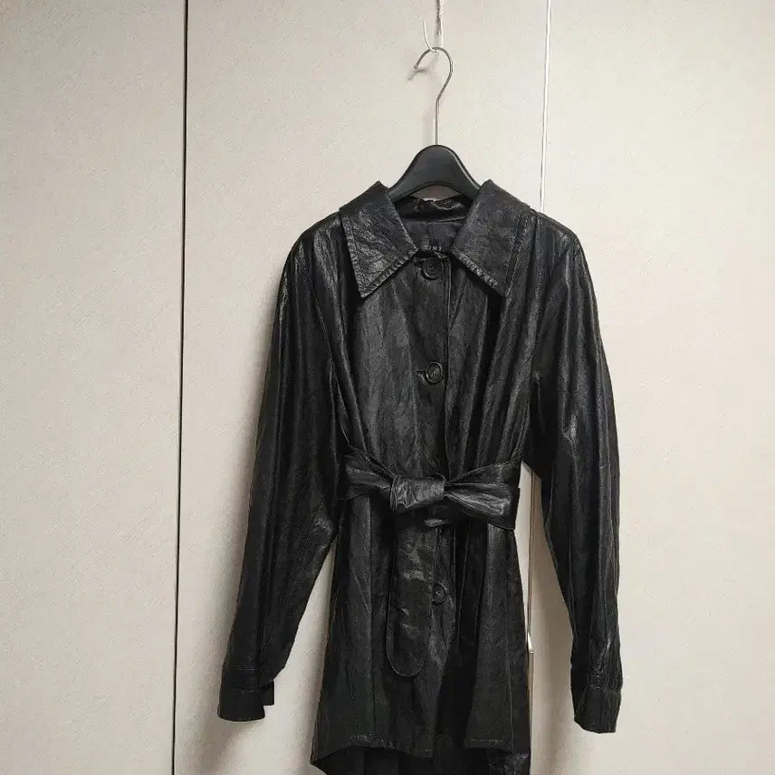 [BUNJANG] Time Faux Leather Jacket / 한섬 타임 페이크 레더 쟈켓