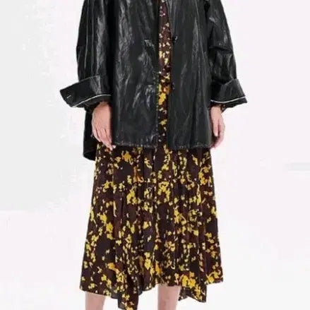 [BUNJANG] Time Faux Leather Jacket / 한섬 타임 페이크 레더 쟈켓
