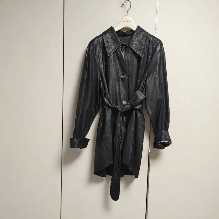 [BUNJANG] Time Faux Leather Jacket / 한섬 타임 페이크 레더 쟈켓
