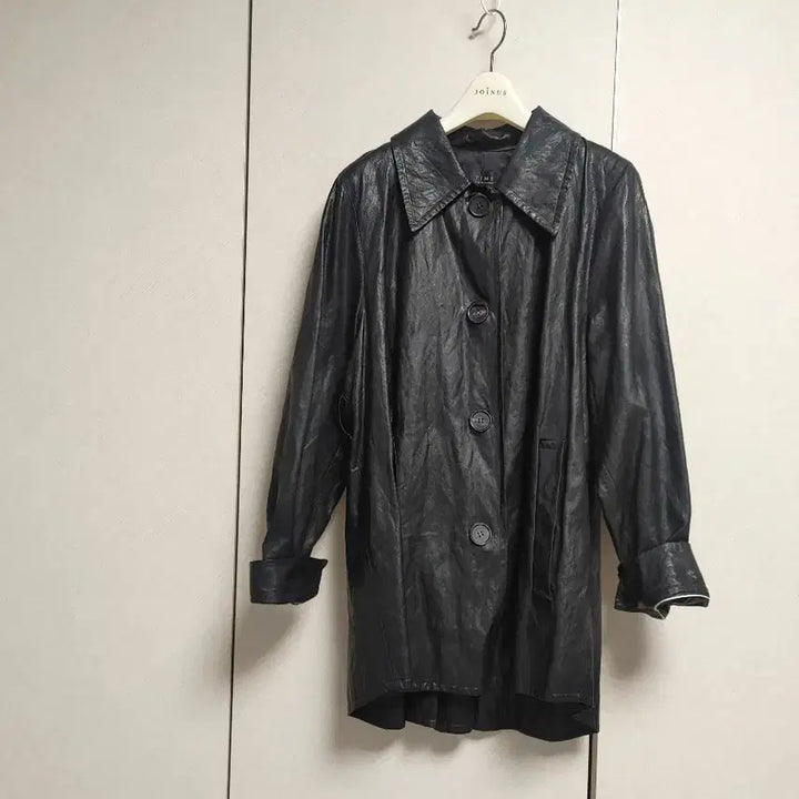 [BUNJANG] Time Faux Leather Jacket / 한섬 타임 페이크 레더 쟈켓