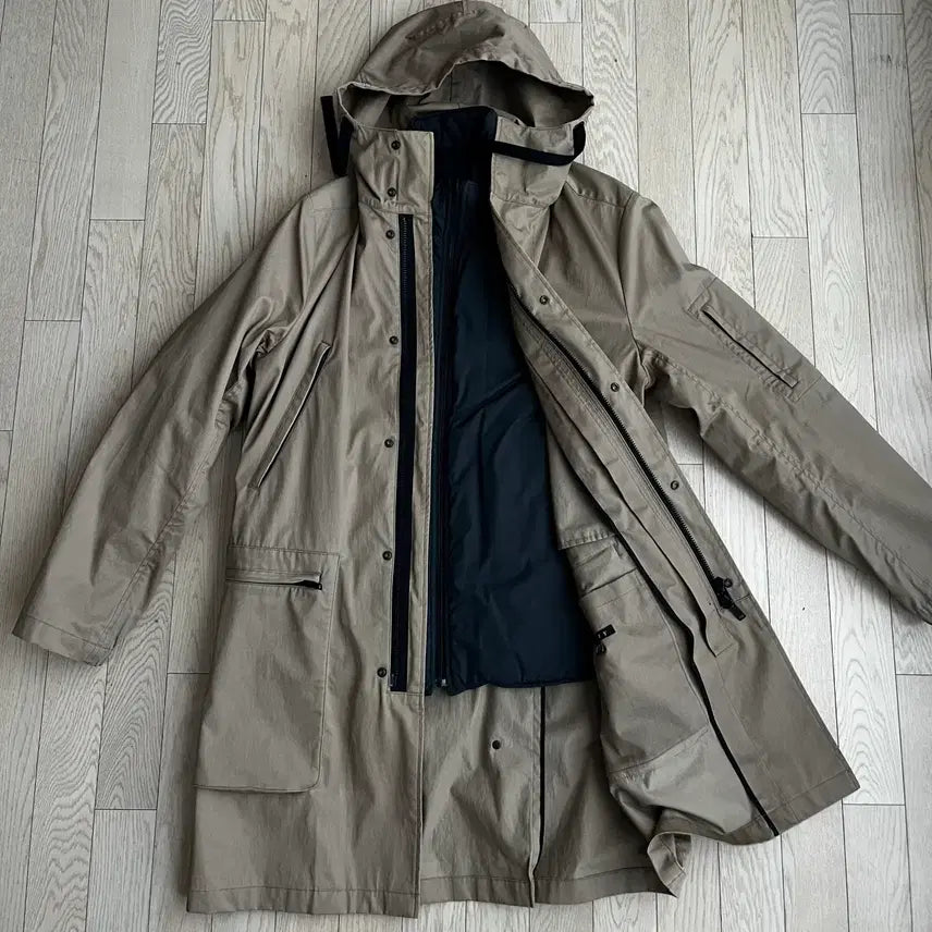 [BUNJANG] Theory Hooded Jumper with Detachable Padded Liner / 띠어리 후드 점퍼 (택포)