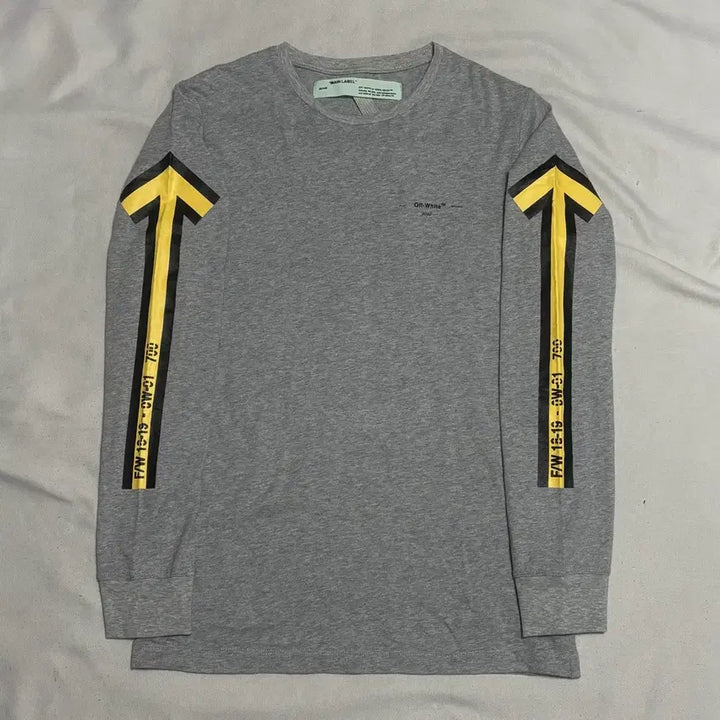 [BUNJANG] Off-White Yellow Arrow Long Sleeve Shirt / L 오프화이트 18-19 fw 옐로우 에로우 롱슬리브