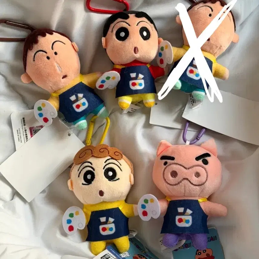 [BUNJANG] Crayon Shin-chan Painter Ver. Keychain Bundle / [새상품] 짱구는 못말려 화가 키링 일괄