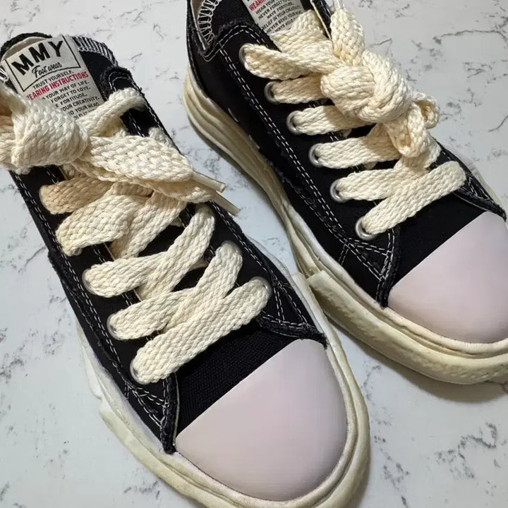 [BUNJANG] Mihara Yasuhiro Peterson OG Sole Overdyed Canvas Low-Top Sneakers Black 40 / 미하라 야스히로 피터슨 OG 솔 오버다이드  40