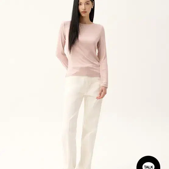 [BUNJANG] Mevie Lua Jin Cream Ivory Straight Pants / 새상품 메비 루아 진 크림 아이보리 스트레이트 일자 팬츠 스탠다드 0