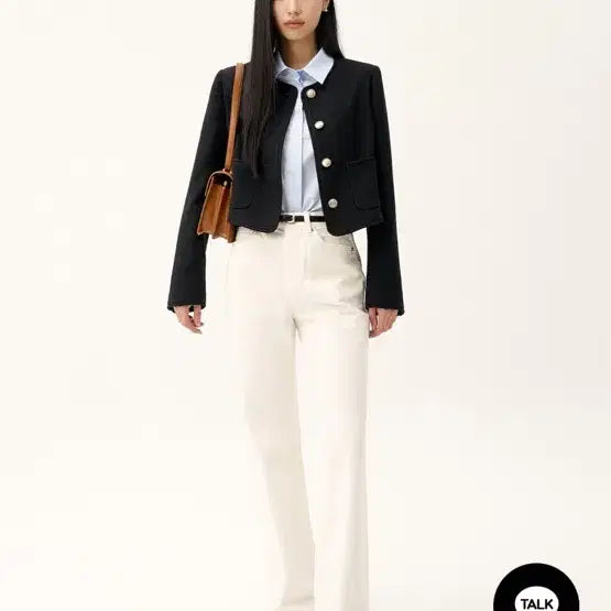 [BUNJANG] Mevie Lua Jin Cream Ivory Straight Pants / 새상품 메비 루아 진 크림 아이보리 스트레이트 일자 팬츠 스탠다드 0