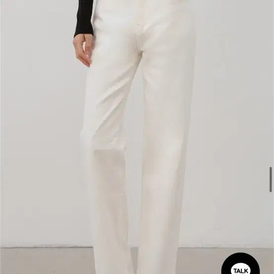[BUNJANG] Mevie Lua Jin Cream Ivory Straight Pants / 새상품 메비 루아 진 크림 아이보리 스트레이트 일자 팬츠 스탠다드 0