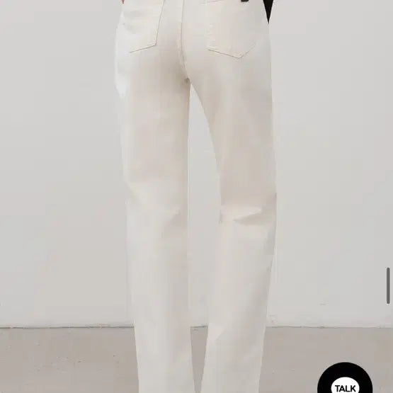 [BUNJANG] Mevie Lua Jin Cream Ivory Straight Pants / 새상품 메비 루아 진 크림 아이보리 스트레이트 일자 팬츠 스탠다드 0