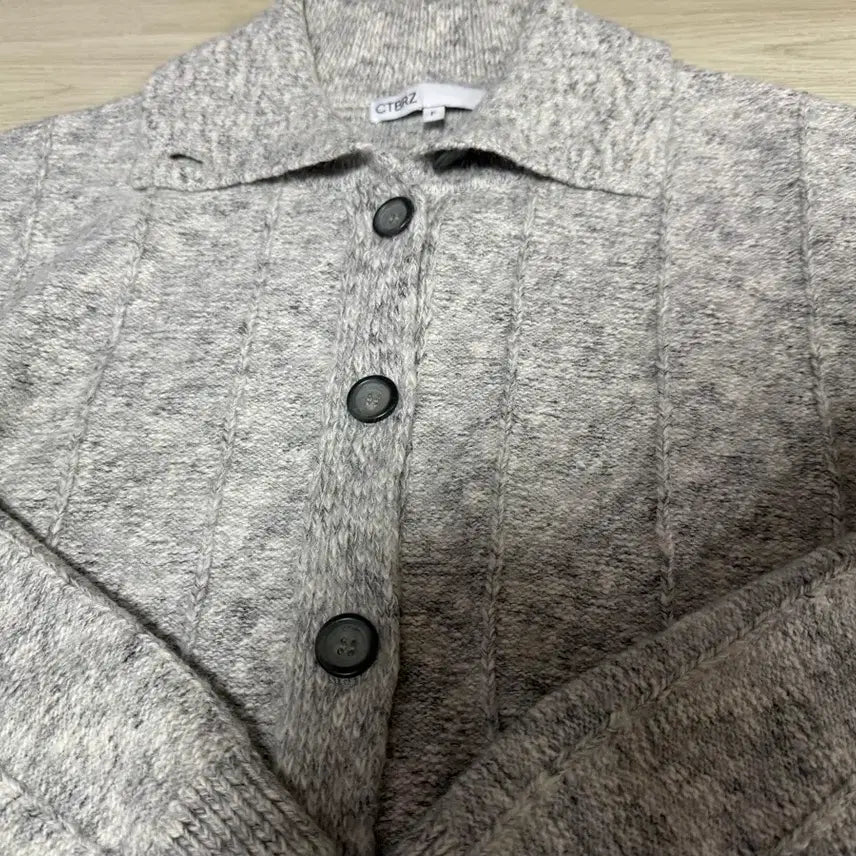 [BUNJANG] City Breeze Knit Cardigan Gray Purple / City Breeze 시티브리즈 니트 가디건 그레이 퍼플