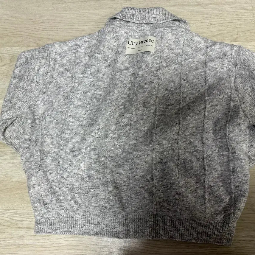 [BUNJANG] City Breeze Knit Cardigan Gray Purple / City Breeze 시티브리즈 니트 가디건 그레이 퍼플
