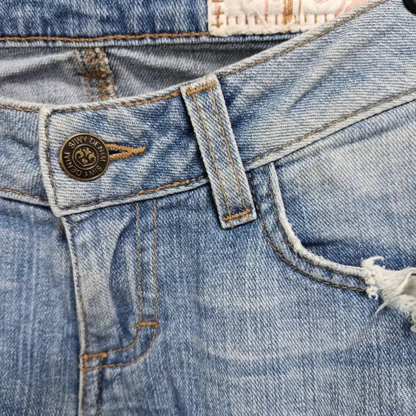 [BUNJANG] SIWY Distressed Skinny Denim Jeans / [23] SIWY 씨위 디스 스키니 데님 무파진