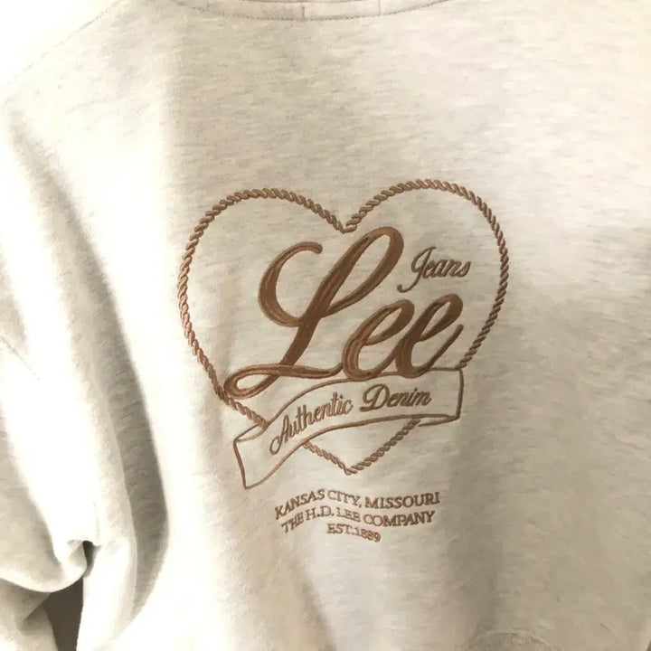 [BUNJANG] Lee Fleece-Lined Cropped Hoodie Gray / Lee 리 크롭 기모 후드집업 회색