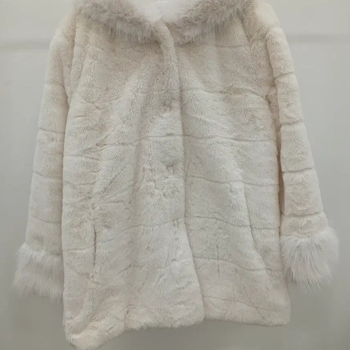 [BUNJANG] Generic Faux Fur Hooded Winter Coat / 260311-01 페이크퍼 후드 코트 여성 겨울코트