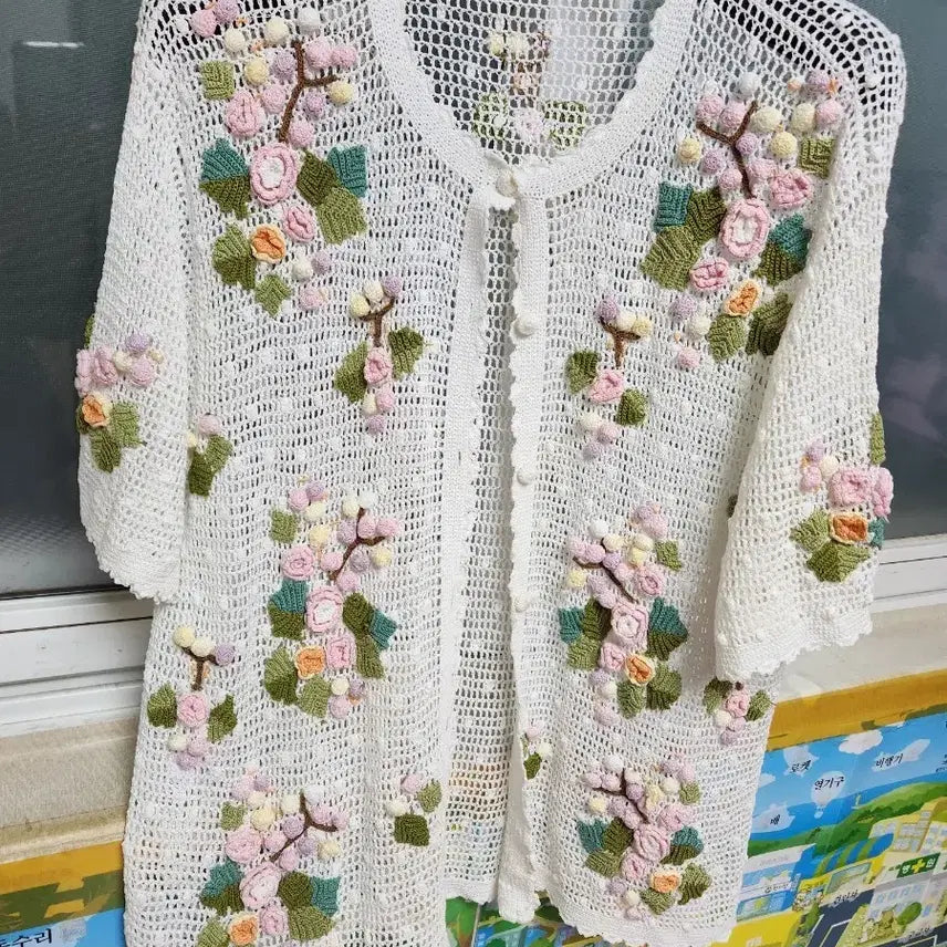 [BUNJANG] Handmade Crochet Cardigan / 코바늘뜨개 가디건