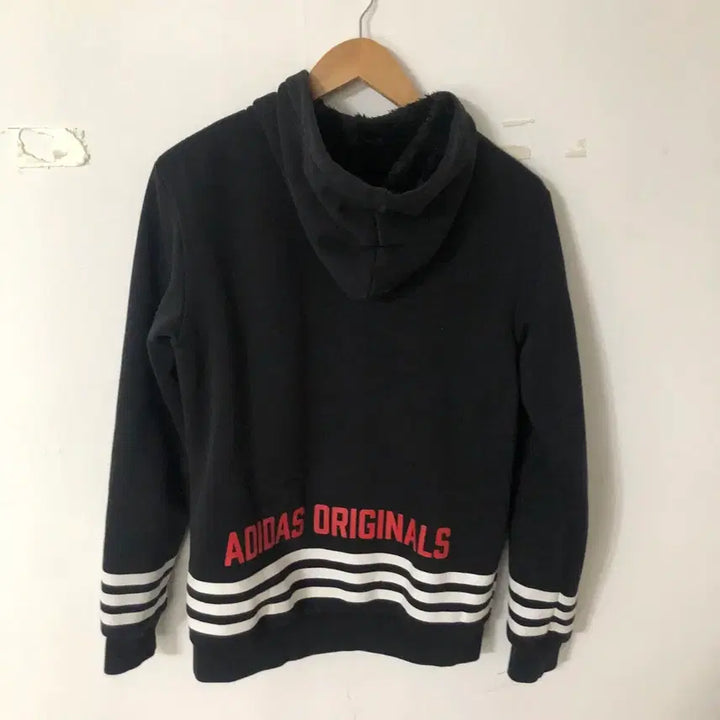 [BUNJANG] Adidas Trefoil Black Three Stripes Hoodie Zip-up / 아디다스 트레포일 블랙 삼선 후드집업