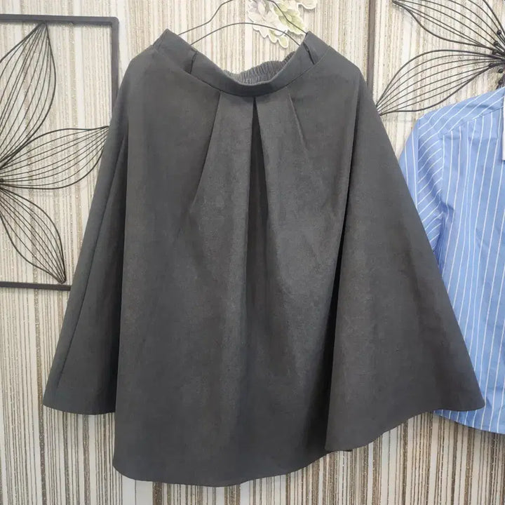 [BUNJANG] Corduroy Dark Gray Long Bending Skirt / 코듀로이 다크그레이 롱 밴딩 스커트 free