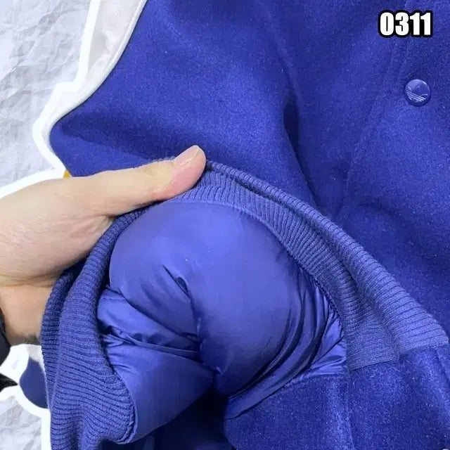 [BUNJANG] Adidas SST Bomber Jacket Dark Blue White / S 아디다스 SST 봄버 자켓 다크 블루 화이트