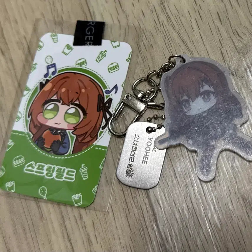 [BUNJANG] Girls Frontline Springfield Acrylic Keyring &amp; Photocard / 소녀전선 프랭크버거 유희 아크릴 키링 스프링필드 포카