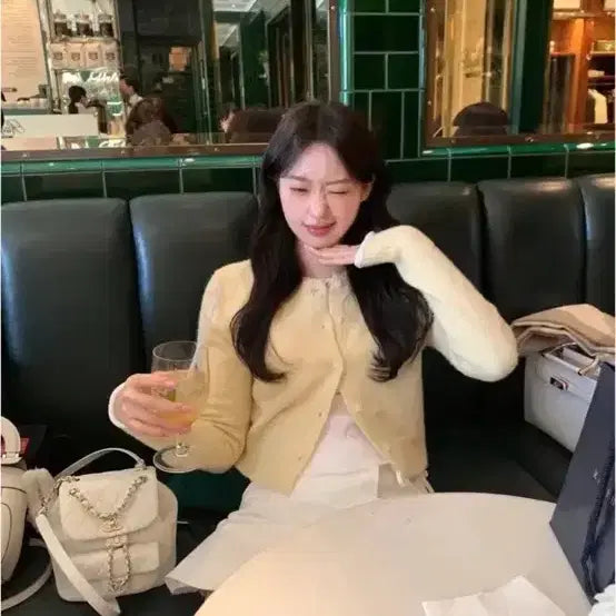 [BUNJANG] LePlain Baby Yellow Cardigan / 르플레인 베이비옐로우가디건 새상품