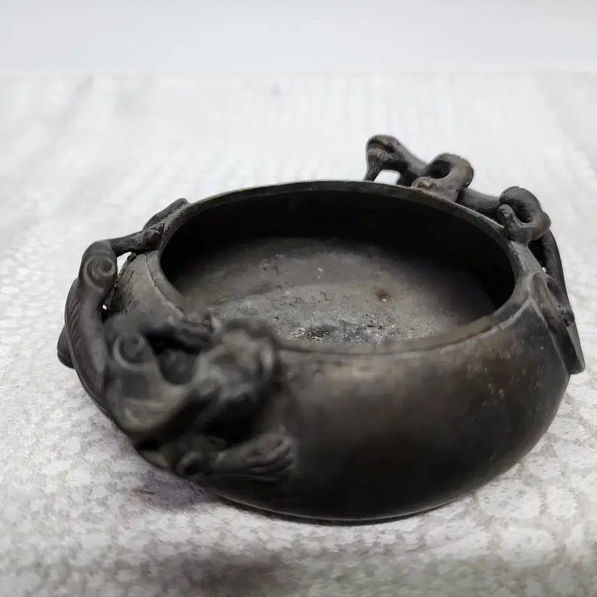 [BUNJANG] Bronze Dragon Engraved Brush Washer / 동필세 동브론즈 용조각 필세 서예도구 붓글씨 물통