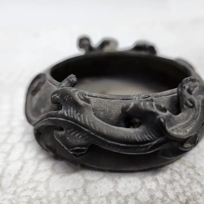 [BUNJANG] Bronze Dragon Engraved Brush Washer / 동필세 동브론즈 용조각 필세 서예도구 붓글씨 물통
