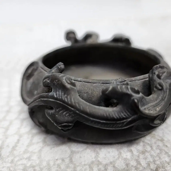 [BUNJANG] Bronze Dragon Engraved Brush Washer / 동필세 동브론즈 용조각 필세 서예도구 붓글씨 물통