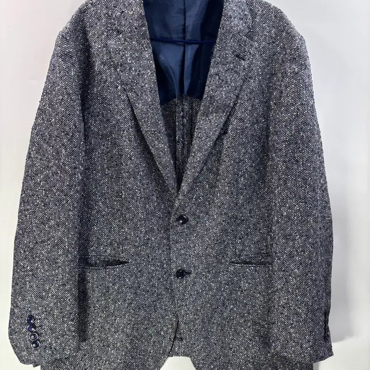 [BUNJANG] Galaxy S.G.LO Linen Blend Navy Blazer Jacket / [105] 갤럭시 슈젤로 리넨 혼방 네이비 블레이저 자켓 4.9