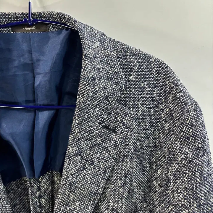 [BUNJANG] Galaxy S.G.LO Linen Blend Navy Blazer Jacket / [105] 갤럭시 슈젤로 리넨 혼방 네이비 블레이저 자켓 4.9
