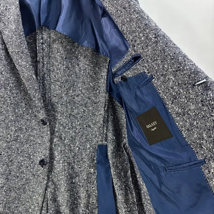 [BUNJANG] Galaxy S.G.LO Linen Blend Navy Blazer Jacket / [105] 갤럭시 슈젤로 리넨 혼방 네이비 블레이저 자켓 4.9
