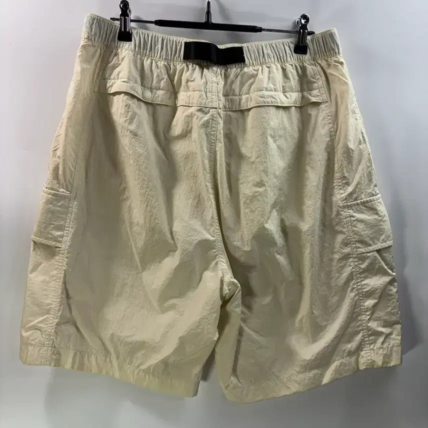 [SOLD OUT] [L] 커버낫 나일론 립스톱 카고 반바지 아이보리  3.5