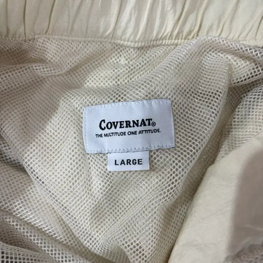 [SOLD OUT] [L] 커버낫 나일론 립스톱 카고 반바지 아이보리  3.5