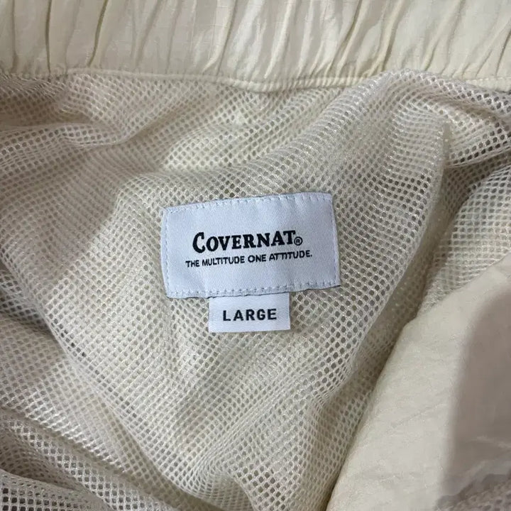 [SOLD OUT] [L] 커버낫 나일론 립스톱 카고 반바지 아이보리  3.5