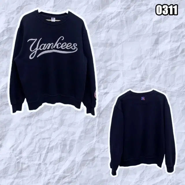 [BUNJANG] Russell Yankees 00s Round Neck Sweatshirt / XL 러셀 RUSSELL 00S 양키즈 라운드 맨투맨