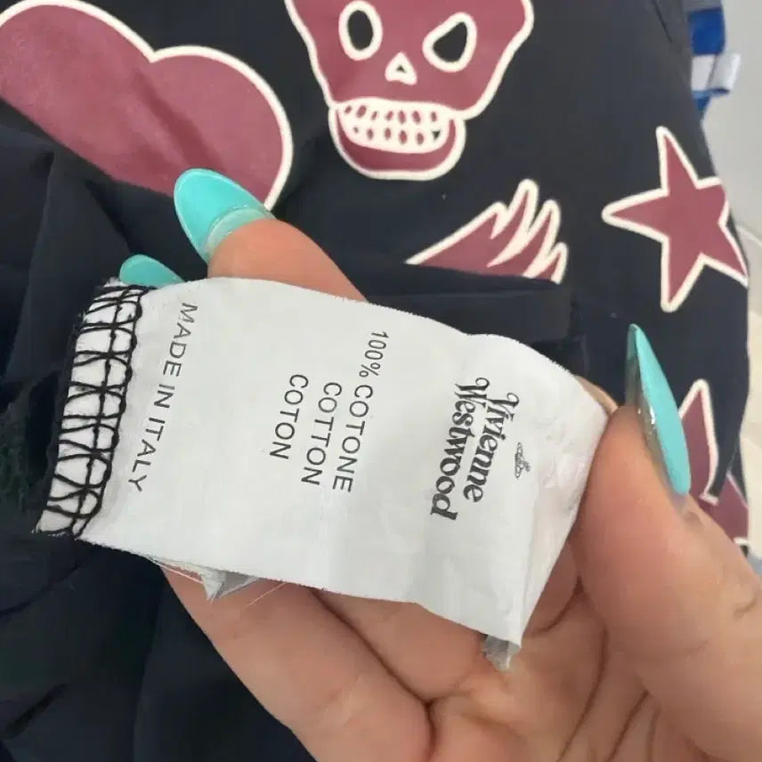 [BUNJANG] Vivienne Westwood Skull Printed T-shirt / 비비안웨스트우드 블랙 스컬 반팔 티셔츠