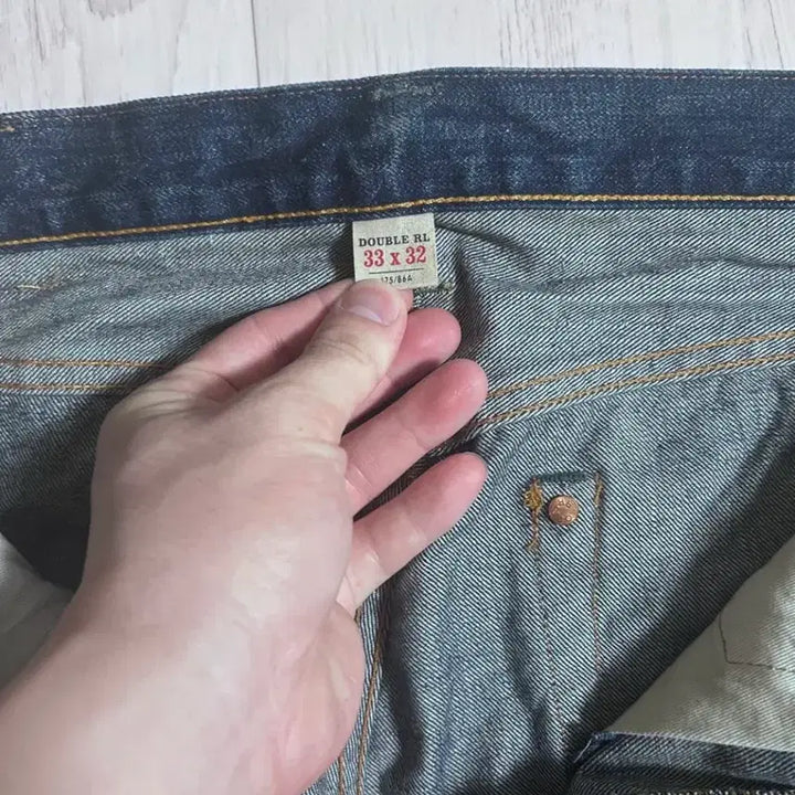 [BUNJANG] RRL Straight Leg Fit Holid Denim Jeans / RRL 스트레이트 레그 핏 홀리 데님 33x32