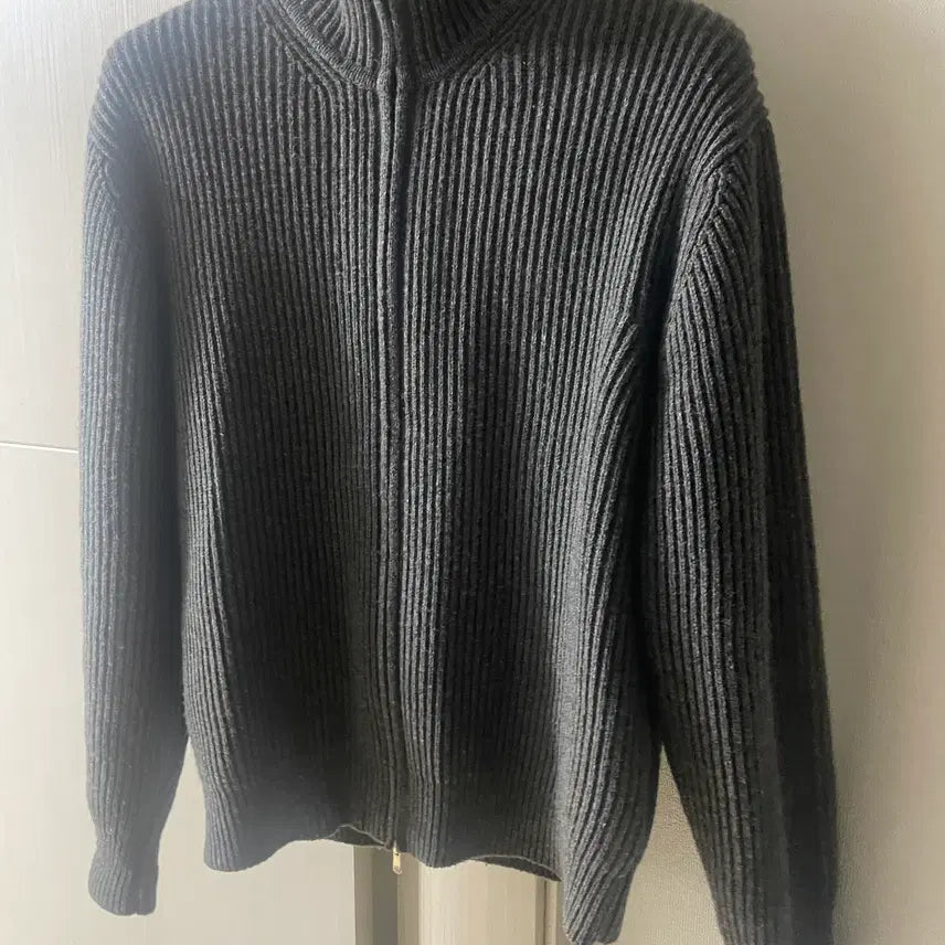 [BUNJANG] In The Row Knit Zip-up Charcoal / 인더로우 니트 집업 사이즈2 차콜