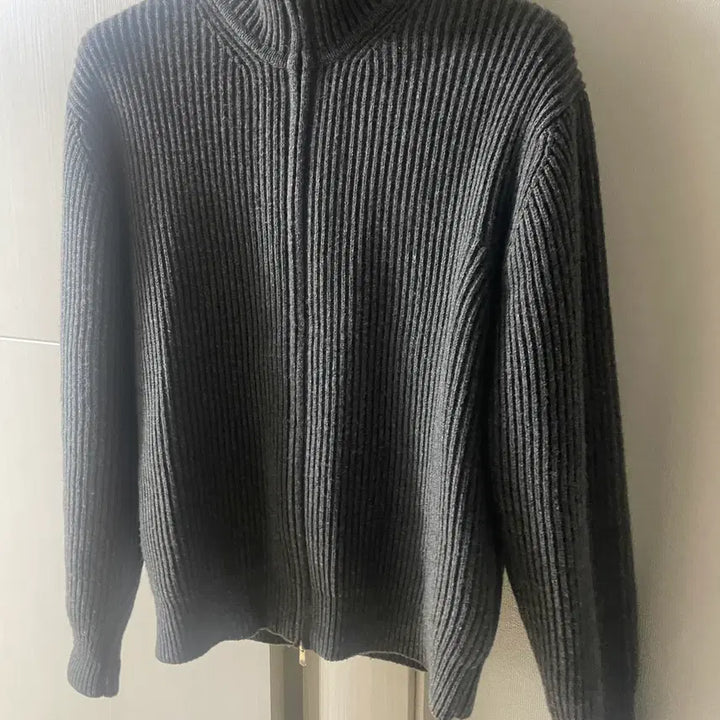 [BUNJANG] In The Row Knit Zip-up Charcoal / 인더로우 니트 집업 사이즈2 차콜