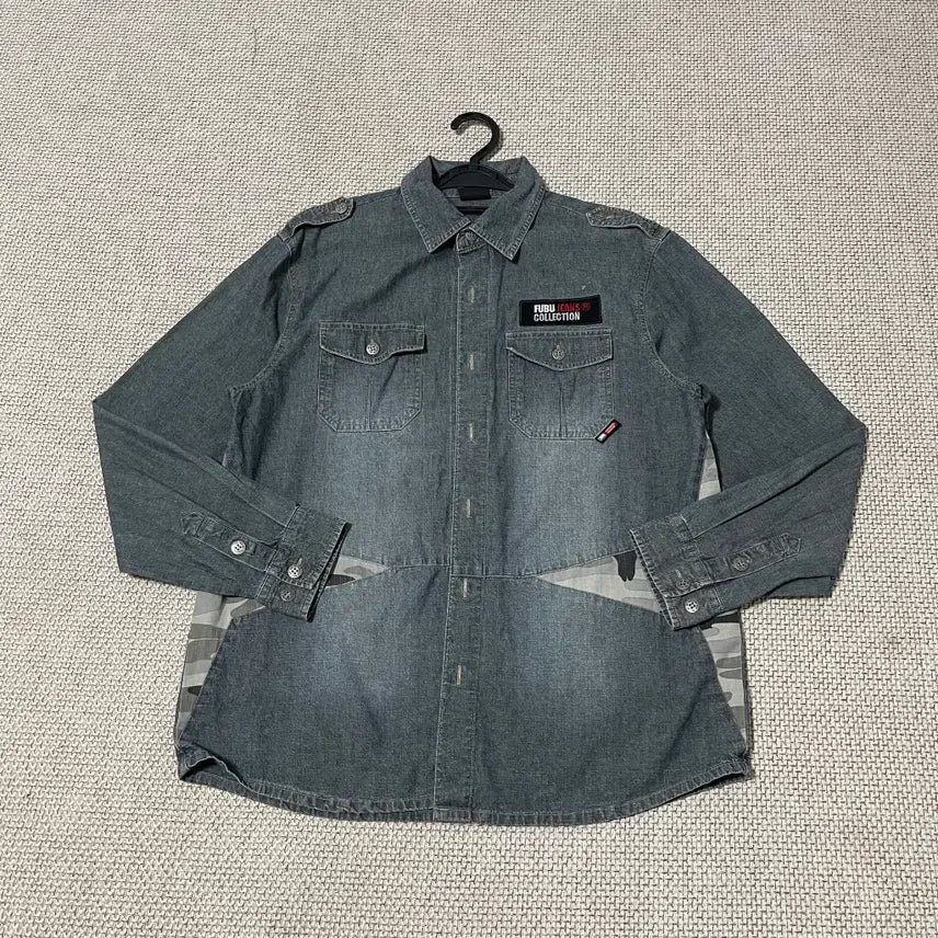 [BUNJANG] L Fubu 00s Denim Shirt / L 푸부 00s 청 데님 셔츠 남방 N.8777