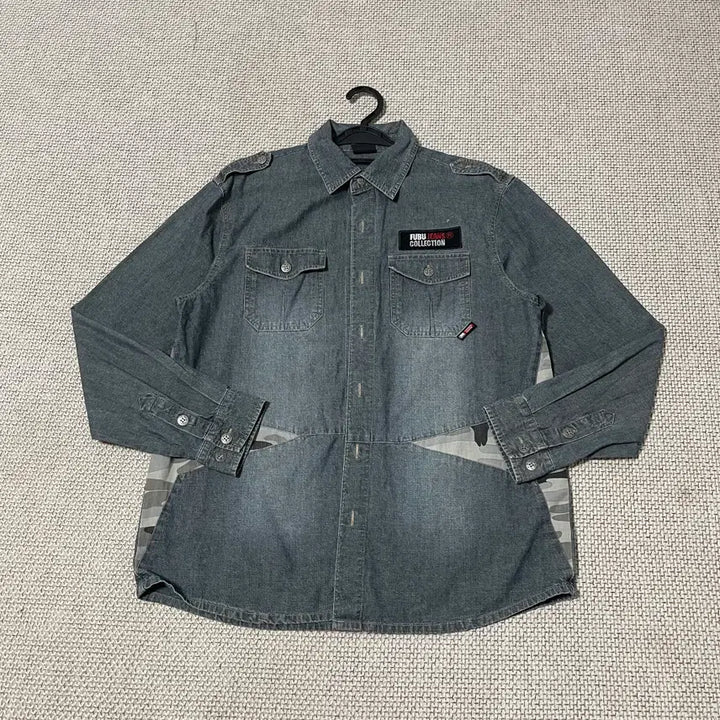 [BUNJANG] L Fubu 00s Denim Shirt / L 푸부 00s 청 데님 셔츠 남방 N.8777