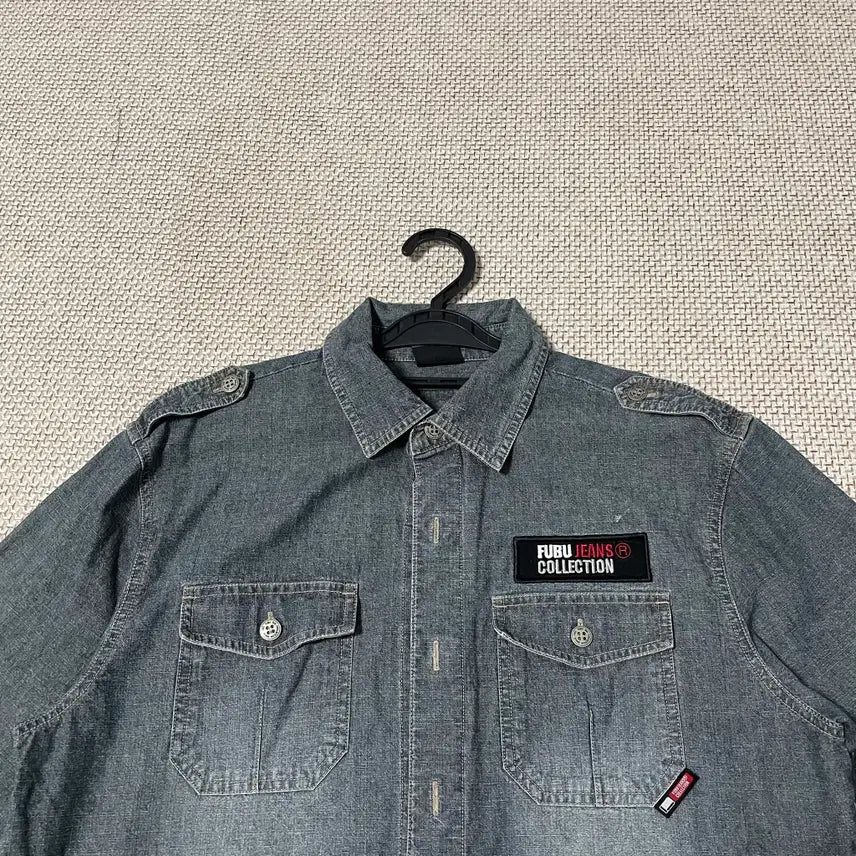 [BUNJANG] L Fubu 00s Denim Shirt / L 푸부 00s 청 데님 셔츠 남방 N.8777
