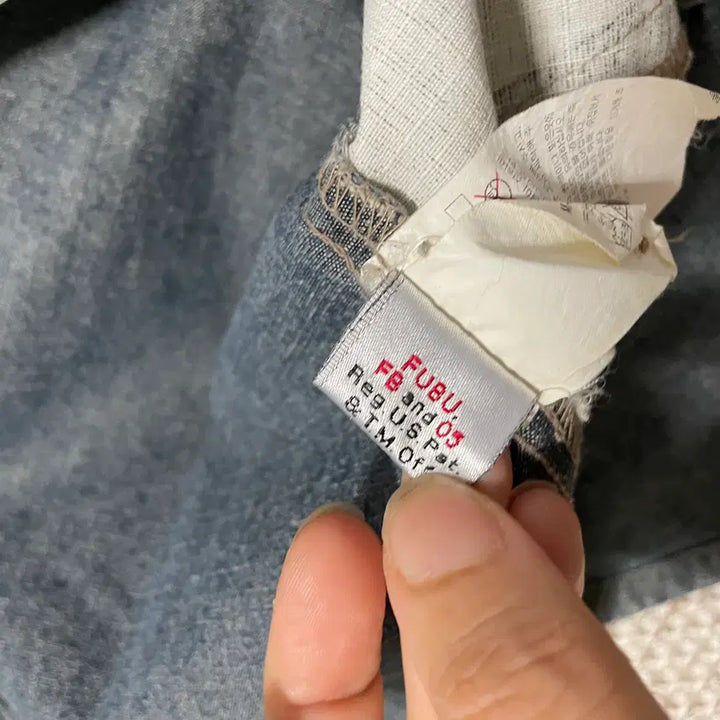 [BUNJANG] L Fubu 00s Denim Shirt / L 푸부 00s 청 데님 셔츠 남방 N.8777