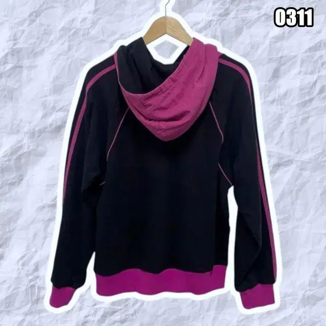 [BUNJANG] M Travel Workshop Raglan Nylon Mix Hoodie Black / M 트레블 워크샵 라인 래글런 나일론 믹스 후드티 블랙