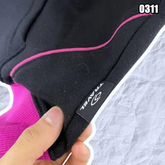 [BUNJANG] M Travel Workshop Raglan Nylon Mix Hoodie Black / M 트레블 워크샵 라인 래글런 나일론 믹스 후드티 블랙